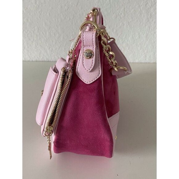 Juicy Couture Dreamy Juicy Shoulder Bag Raspberry Tart Light Pink Viral NEW - Picture 6 of 12